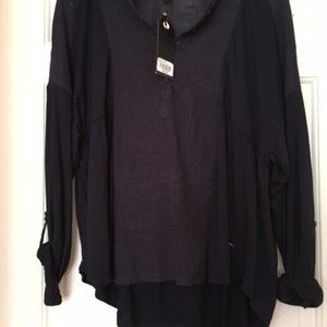 Coupe Collection MOM LOVES NEW WITH TAGS  Modern Top  Blue L 100% Cotton